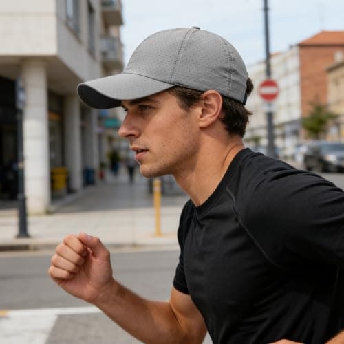 LIMHOO Quick-Dry Mesh Baseball Cap Lightweight Breathable Running Cap — view 3