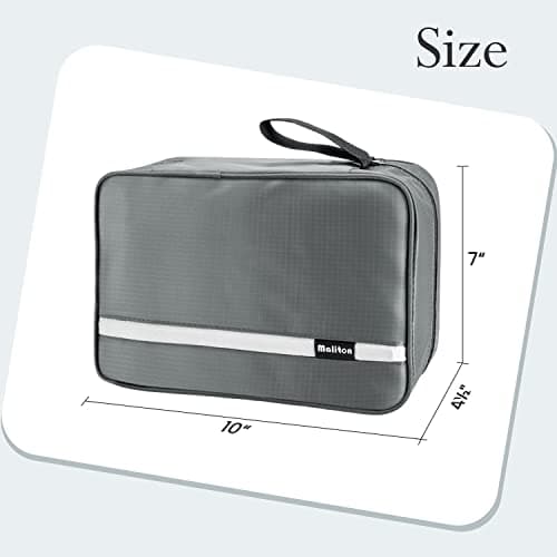 Maliton Hanging Toiletry Bag, Waterproof Foldable Wash Bag (Grey) — view 2