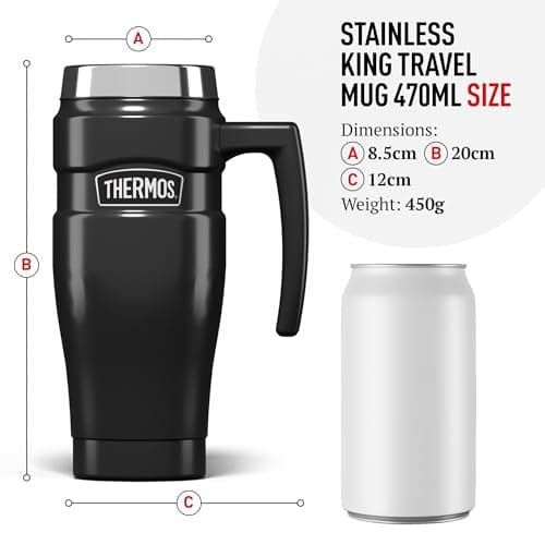 Thermos Stainless King Cranberry Red Travel Mug (470ml) 7h Hot | 18h Cold — view 5