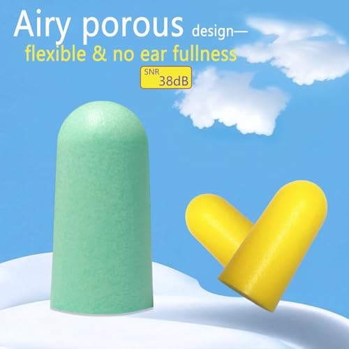 CozVue Ear Plugs, Ear Plugs for Sleep, 38dB Highest SNR, Noise Canceling Soft Foam Earplugs, 7 Pairs with Storage Case, for Study, Travel, Work, Commute & Side Sleepers,Mint Green — view 6