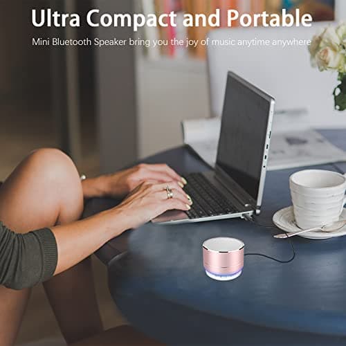HDAKDDHG Portable Bluetooth Speaker, Wireless Speaker with LED Lights, HD Sound, Supports TF Card, AUX, USB, Bluetooth, Silver, Modern Style, Perfect for Outdoor, Travel, Home, BBQ, Beach — view 4