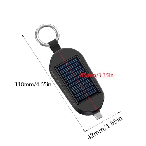 Type C Rapid Charge and USB Solar Charger Adapter, Purple — view 2