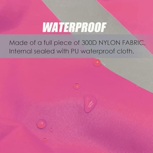 LICQIC Waterproof Rain Cover for Backpack, S (30-40L), Pink — view 3