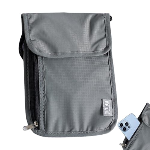 R F I D Blocking Pouch, Waterproof R F I D Nylon Storage Bag ID Bag Anti-Theft Brush Shield Hanging Neck Chest Bag Anti-Magnetic Card Document Storage Bag, R F I D Bag Pouch, R F I D Bag Waterproof