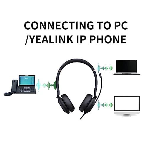 Yealink UH37 USB Headset with Mic for PC Noise Canceling for Office USB-C/A — view 6
