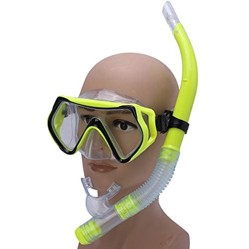 Naroote Adult Snorkeling Mask with Oversize Lens (Yellow)