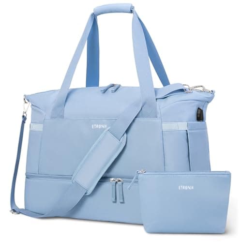 ETRONIK Gym Bag Womens, Sports Travel Duffel Bag with USB Charging Port
