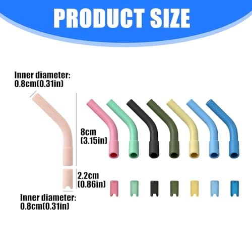 8 Pack Food Grade Silicone Straw Guards During Winter Activity — view 3
