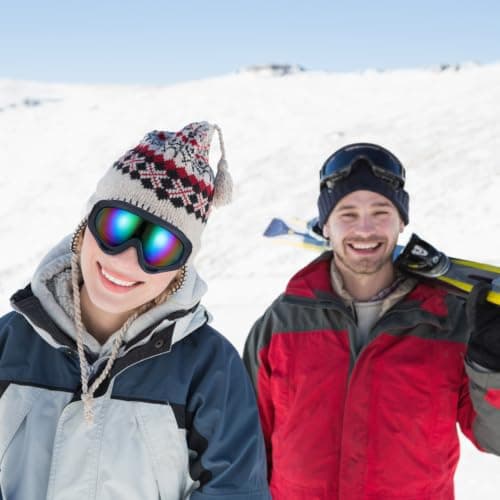 Windproof Outdoor Ski Goggle for Hiking and Cycling Black PC Rubber — view 4