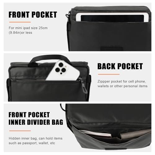 Besnfoto Camera Bag Small DSLR Camera Shoulder Bag for Photographer Waterproof Messenger Bag Crossbody Case Compatible with Canon Sony Nikon — view 4