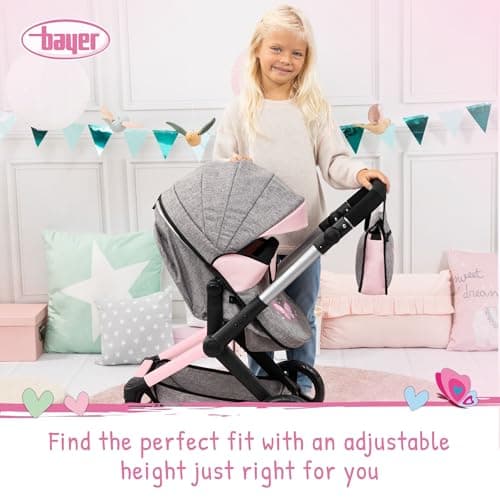 Bayer Baby Dolls Pram XEO, Convertible Doll Pushchair, 46cm Dolls — view 5