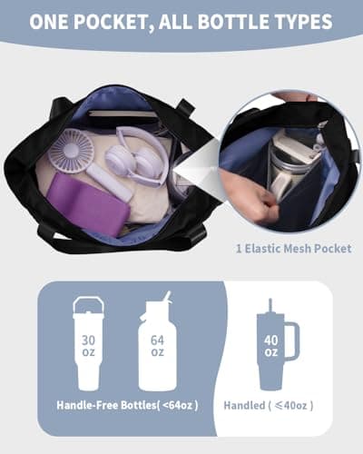 sportsnew Yoga Mat Bag Large Gym Bag with Mat Holder, Lightweight Tote Bag for Women Water-Resistant Yoga Bag for Gym, Walking, Work, Travel — view 3