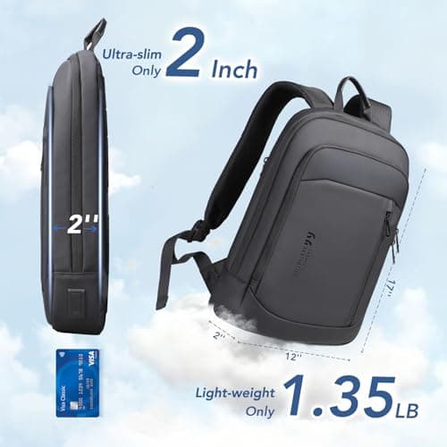 HEROIC KNIGHT Laptop Backpack, Slim Business Travel Rucksack 15.6 Inch — view 2