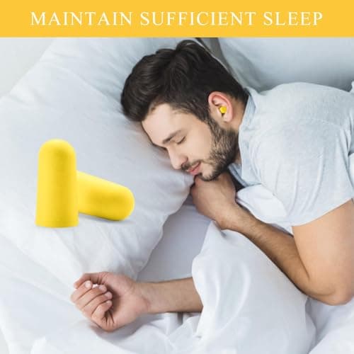 60 Pairs Earplugs for Sleeping, Super Soft Ear Plugs 38dB SNR Noise Cancelling Hearing Protection for Studying, Work, Flying, Snoring Blocking, One Size Fits Virtually Every Wearer, Yellow — view 6