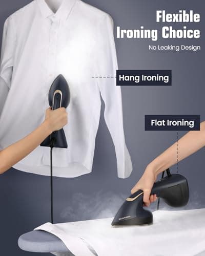 BEAUTURAL 2-in-1 Garment Steamer & Iron, 1500W Handheld with Burst Steam — view 4