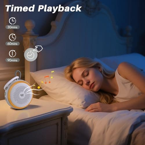 White Noise Machine Portable Sound Machine for Baby Adult Features Powerful Battery, 20 Soothing Sound, Noise Canceling for Sleeping, Sound Therapy for Office Home, Travel, Registry Gift — view 6