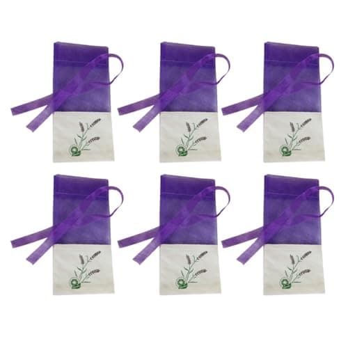 Lavender Sachet Bags 6pcs Cotton Fabric Portable Holder for Travel