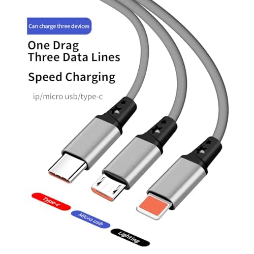 SDBAUX 2 Pack Multi Charging Cable 1M, 3A Retractable Charger Cord 3 in 1 — view 6