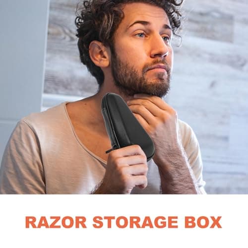 FONDOTIN Shockproof EVA Travel Storage Box for Men's Electric Shavers and Trimmers Lightweight Protective Case for Grooming Kit Portable Organizer for Daily Use and Travel — view 6