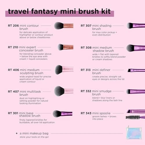 Real Techniques Travel Fantasy Mini Brush Kit, Set of 10 — view 3