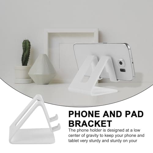 GALPADA Portable Phone Stand Travel with Non-slip Plastic Design and Charging Cable Hole, Desktop Pad Bracket for Tablets and Phones, Suitable for Sofa and Desktop Use with Low Center — view 3