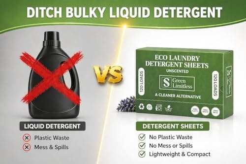 Green Limitless Eco Laundry Detergent 120 Sheets (Loads) Unscented. All the benefits of a liquid detergent, washing powder, or washing pods without any of the drawbacks. — view 2