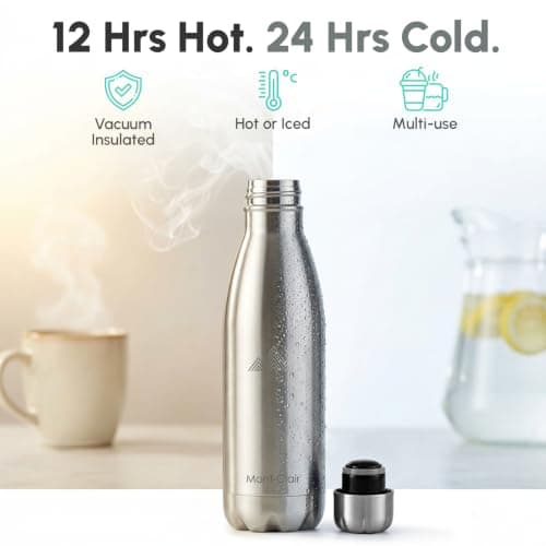 Insulated Stainless Steel Water Bottle 1 L Leakproof BPA Free — view 2