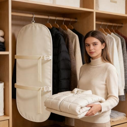Thin Compression Board, Portable Wardrobe Organizer, Ultra thin 1cm board with space saving, Dustproof fabric clothes cover, fold design, Travel packing for shirt Smart Storage Folder — view 4