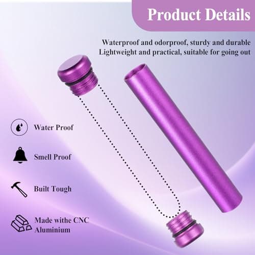 AOZUO 2 Pack Metal Tube Container, Waterproof Storage Tube Holder Case — view 3