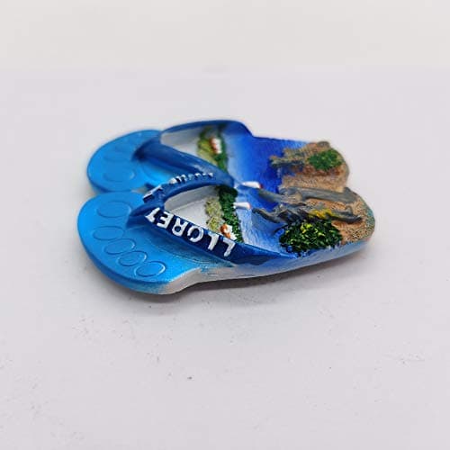Lloret de Mar Spain 3D Flip Flop Refrigerator Magnet Resin Travel Souvenirs,Handmade Home & Kitchen Decoration Spain Fridge Magnet Collection Gift — view 3