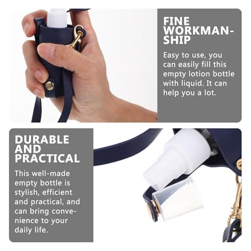 DEEPCRAFF Spray Bottle Travel Bottle Refillable 60ml Navy Pet Pu Case Portable for Bag or Pouch for Female Friends — view 3
