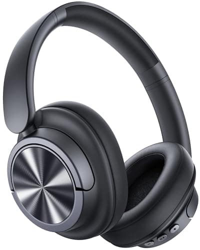 bmani Hybrid Active Noise Cancelling Headphones Wireless Bluetooth,Black