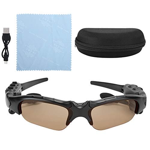Pissente Bluetooth 5.0 Solar Powered Sunglasses Headset, 93g (Brown) — view 6