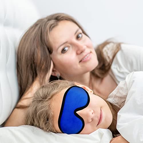 Geyoga 2 Pcs 3D Sleep Mask for Kid Foam Eye Mask,Blue and Green — view 6
