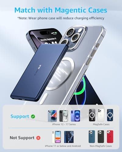 decqle “Air” Power Bank for MagSafe 5000mAh Ultra Slim Battery Charger Case — view 6
