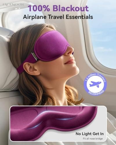 Facemoon Weighted Blackout Sleep Mask, 3D Eye Mask for Women, Ideal Gift — view 3