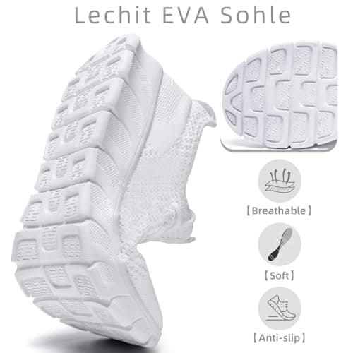 Women Trainers Shoes Running Walking Tennis Ladies White Size UK 5 — view 2