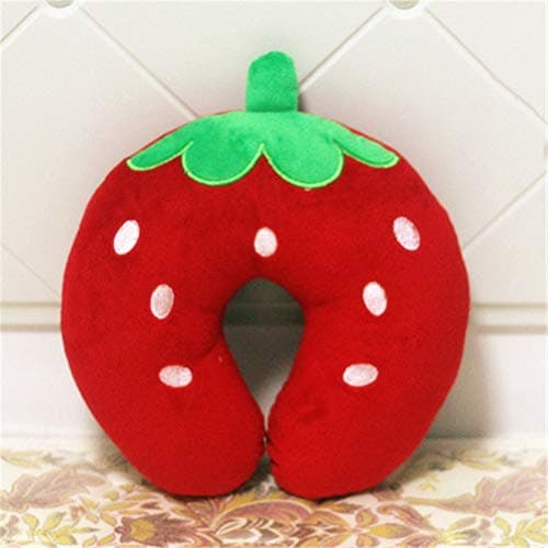 Maibar Traveling Pillow U-Shaped Neck Pillow Animal Warm Comfortable Travel Pillow For Airplanes Car Train (Strawberry) — view 6
