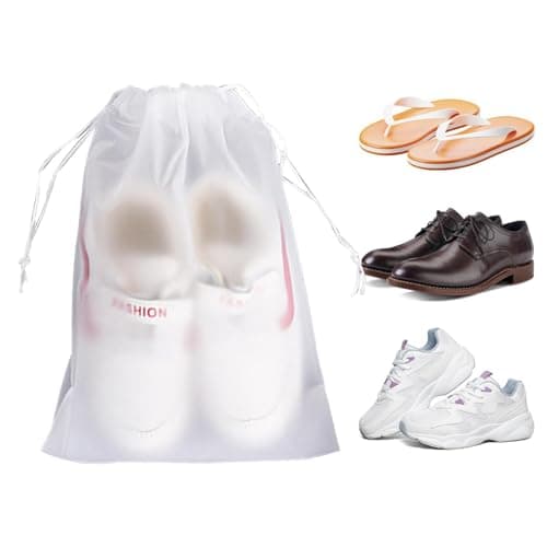 Hiemible Shoes Bags for Travel - Slippers Organizer Dustproof Drawstring Pouch,Portable Storage Organizer Slippers Pack for Home Business Trips — view 5