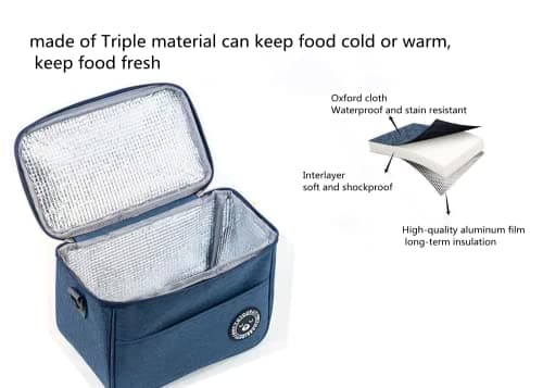 12.7L Large Family Picnic Cooler Bag Thermal Lunch Bag Cooling Bag for Work Beach Picnic Camping Keep Food Warm or Cold Insulated Cooling bag for Camping,BBQ,Family,Car and Outdoor Activities (blue) — view 5