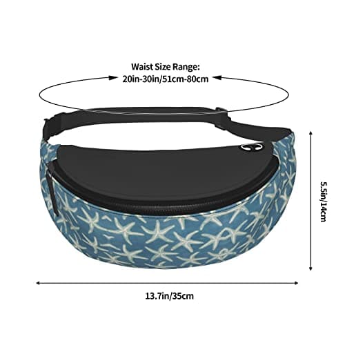 Starfish Coastal Wool Waist Pack Bag for Women& Men Hip Bum Bag Traveling Yoga Gym for Outdoors Workout Sport Travel Running — view 3