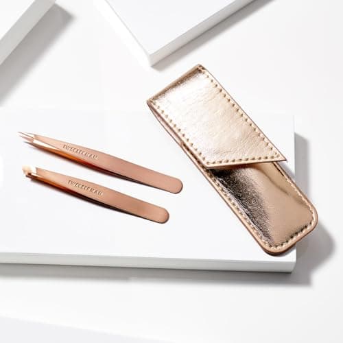 Tweezerman Rose Gold Petite Tweezer Set, Mini Slant & Point (Set of 3) — view 4