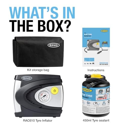 RING Flat Tyre Emergency Repair Kit with Sealant & Inflator — view 6