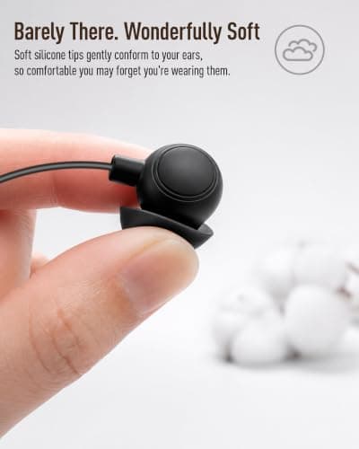 Hearprotek Sleep Earbuds, 2 Pairs Soft Comfortable in-Ear Earphones with mic-Low Profile Noise Reduction Headphones for Sleeping on Side, snoring, Yoga, Travel, Mediation & Relaxation — view 3