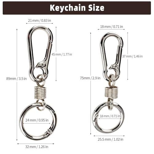 Zipper Clips Anti Theft, 6 Pcs Zipper Locks for Backpacks, Double Opening Antitheft Spring Carabiner Clasps for Travel Purse Luggage Suitcase Handbags Keys(Silver) — view 2