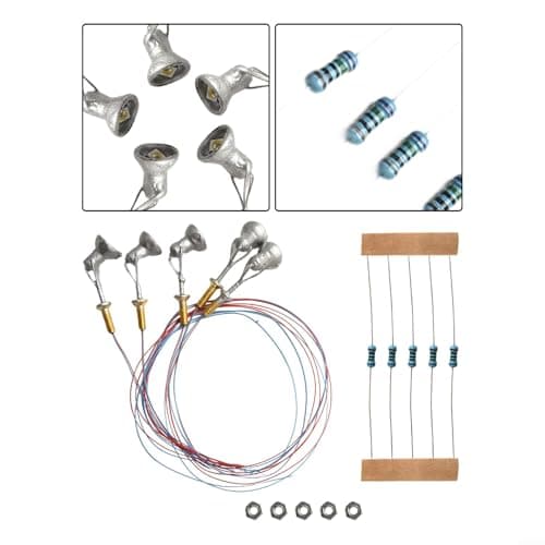 5 Pack HO Scale LED Spotlight Projector for Model Railroad Street Lamp — view 4