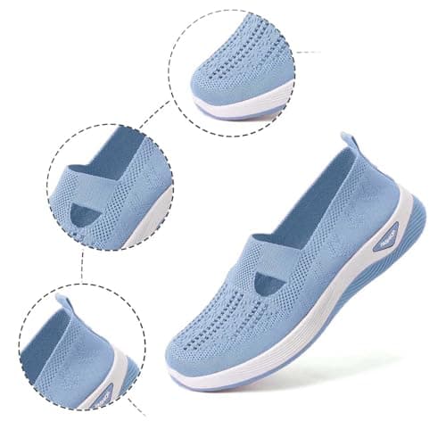 Women Orthopedic Casual Shoes Breathable Soft Sole Orthopedic Walking Shoes Women Orthopedic Walking Sneaker Lightweight Athletic Walking Shoes Lavender — view 5