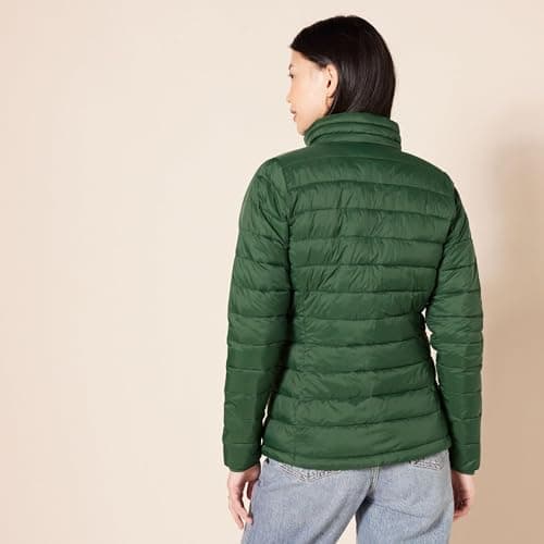 Amazon Essentials Women's Lightweight Long-Sleeved, Water-Resistant, Packable Puffer Jacket (Available in Plus Size), Dark Green, S — view 3