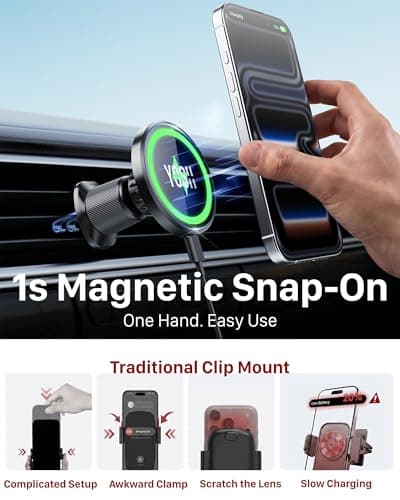 YOSH for MagSafe Car Mount Charger, [Active Cooling & 15W Fast Charging] — view 6