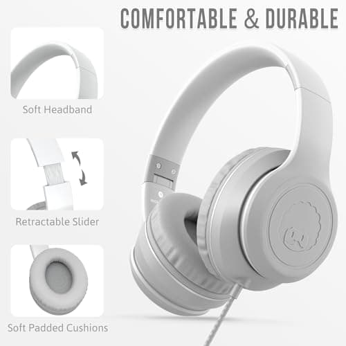 Rockpapa L22 Foldable Wired Headphones for Kids Girls Boys with Microphone — view 2